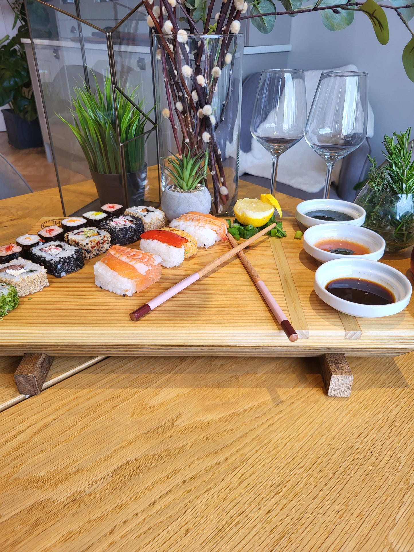 Oak inlaid  Sushi Boards