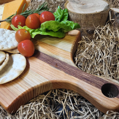 Oak Inlaid Serving Board – Crafted for Style and Function