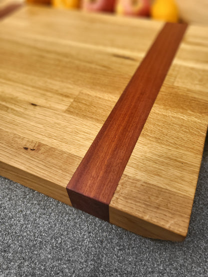 Heritage Oak Cutting Board with Sapele Accents